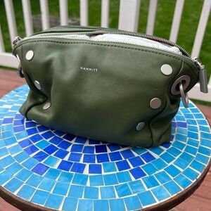NWT Hammitt Daniel small landscape Green Crossbody Bag with Silver